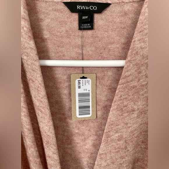 NWT RW&CO. Long Sleeve Sweater with Crossover Front - Picture 3 of 5